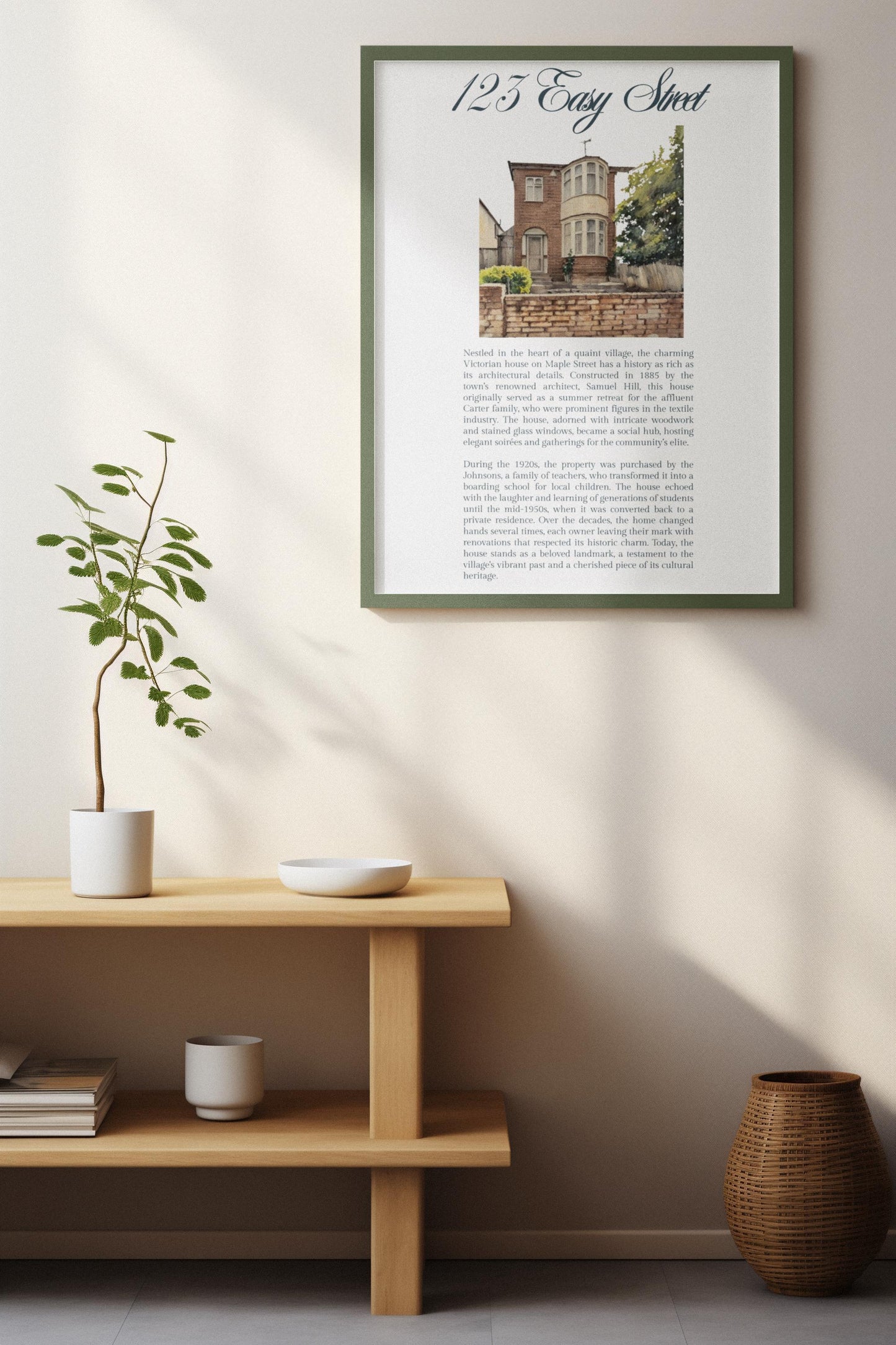 House History Wall Art — Personalised Poster | Local History & Genealogy Gift