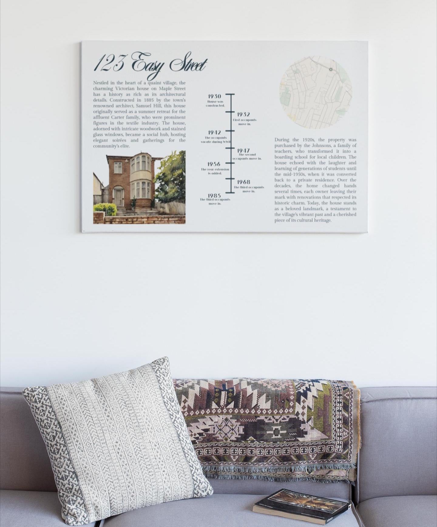 House History Wall Art — Personalised Poster | Local History & Genealogy Gift